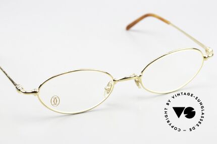 Cartier Mizar - M Ovale Luxus Brille 22kt Gold, KEINE RETRO Cartier Brille; ein Original von 1999!, Passend für Herren und Damen