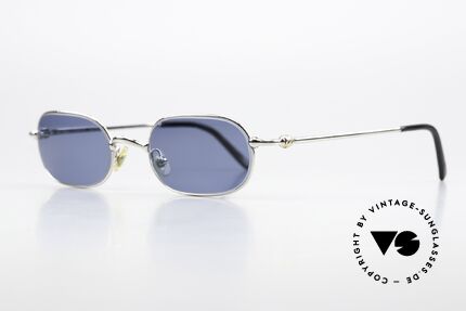 Cartier Orfy - M 90er Sonnenbrille Platinum, leichter flexibler Rahmen für höchsten Tragekomfort, Passend für Herren und Damen