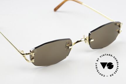 Cartier Capri Randlose Sonnenbrille 1999, somit individuelles Design / Gestaltung möglich, Passend für Damen