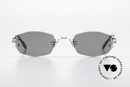 Cartier Capri Platin Sonnenbrille Von 1999, Mod. CAPRI in Größe 48/22, (Platin-Legierung), Passend für Damen
