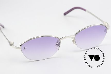 Cartier Anakie Juwelen Kollektion Brille, mit original Cartier Sonnengläsen: lila Verlauf, Passend für Damen