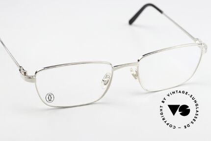 Cartier Tender Platin Luxusbrille Von 2009, orig. Bezeichnung: Cartier Tender T8100666, Platin, Passend für Herren und Damen