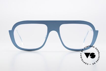 Theo Belgium Bientot Titan Designerbrille Türkis, Pilotenstil der THEO 'Encore et Encore" Familie, Passend für Herren und Damen