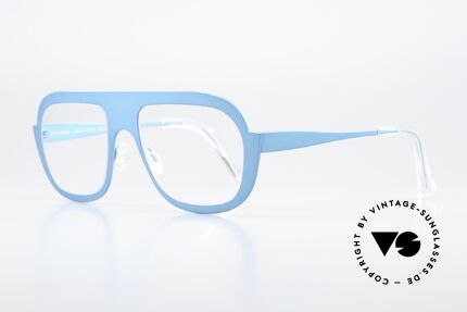 Theo Belgium Bientot Titan Designerbrille Türkis, in Zusammenarbeit mit Matali Crasset (um 2015), Passend für Herren und Damen