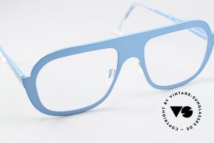 Theo Belgium Bientot Titan Designerbrille Türkis, Farbcode 39: türkis metallic (wirkt auf Fotos blau), Passend für Herren und Damen