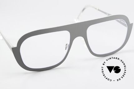 Theo Belgium Bientot Pure Titanium Designerbrille, Farbcode 456 = Norwegian Grey; inkl. Theo Etui, Passend für Herren und Damen