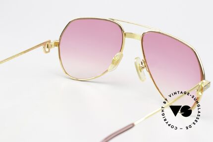 Cartier Vendome Santos - S Bond Girl Sonnenbrille 80er, absolute Luxus-Fassung (22kt vergoldet) im Pilotenstil, Passend für Herren und Damen