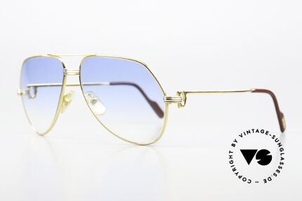 Cartier Vendome LC - M Sonnengläser Hellblau Verlauf, dieses Modell mit L.C.-Dekor in MEDIUM Gr. 59-14, 130, Passend für Herren und Damen