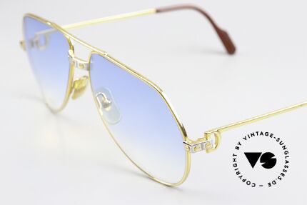 Cartier Vendome Santos - M Gläser In Hellblau Verlauf, u.a. getragen von Christopher Walken (James Bond, 85), Passend für Herren und Damen