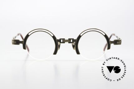 Koure KR8100 Runde 90er Steampunk Brille, eine kleine aber feine Brillenkollektion aus Südkorea, Passend für Herren und Damen Koure KR8100 Runde 90er Steampunk Brille, eine kleine aber feine Brillenkollektion aus Südkorea, Passend für Herren und Damen