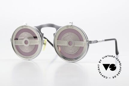 Hi Tek London Blenden Zum Hochklappen, Hi-Tek Sonnenbrille Mod. London von 1992, Steampunk, Passend für Herren und Damen