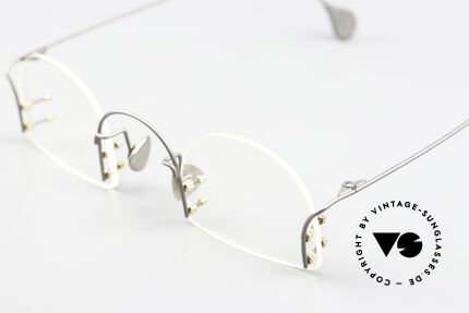 Paul Chiol 2000 Kunstvolle Randlosbrille 90er, Glasform- & Glasgröße kann Ihr Optiker ggf. ändern, Passend für Herren und Damen Paul Chiol 2000 Kunstvolle Randlosbrille 90er, Glasform- & Glasgröße kann Ihr Optiker ggf. ändern, Passend für Herren und Damen