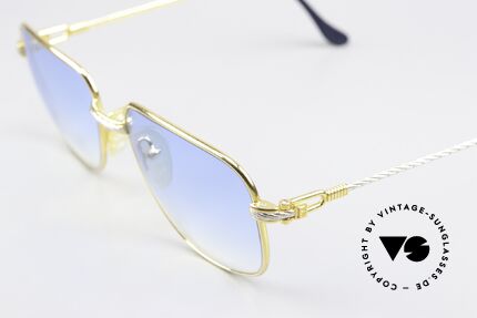 Fred Zephir - M True Vintage Sammlerbrille, Bügel und Brücke sind gedreht wie ein Segeltau; Unikat, Passend für Herren