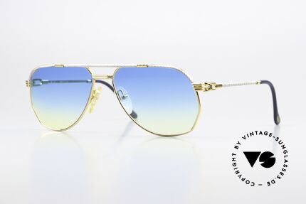 Fred America Cup - S Sonnenglas Blau Gelb Verlauf, America Cup: das kostbarste vintage Modell von Fred, Passend für Herren und Damen Fred America Cup - S Sonnenglas Blau Gelb Verlauf, America Cup: das kostbarste vintage Modell von Fred, Passend für Herren und Damen