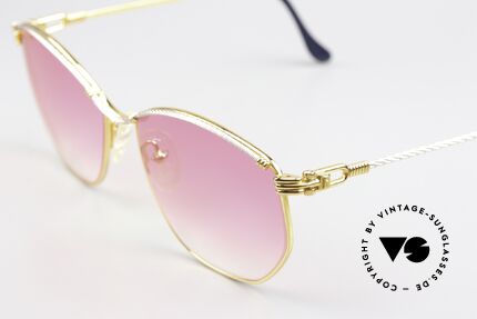 Fred Cythere - L Vintage Luxusbrille Damen, ungetragen & neue Gläser in pink-Verlauf (100% UV), Passend für Damen
