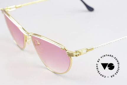 Fred Alize - L Pinke Luxus Sonnenbrille 90s, Bügel und Brücke gedreht wie ein Segeltau; RARITÄT!, Passend für Damen Fred Alize - L Pinke Luxus Sonnenbrille 90s, Bügel und Brücke gedreht wie ein Segeltau; RARITÄT!, Passend für Damen