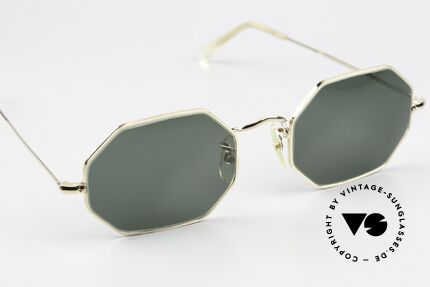 Algha Octag 70er Gold Filled Sonnenbrille, ungetragene Rarität kann beliebig verglast werden, Passend für Herren und Damen
