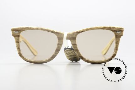 Ray Ban Wayfarer I Woodies USA B&L 80er Wood, handgefertigt in den USA (Bausch&Lomb); Unikat, Passend für Herren und Damen Ray Ban Wayfarer I Woodies USA B&L 80er Wood, handgefertigt in den USA (Bausch&Lomb); Unikat, Passend für Herren und Damen
