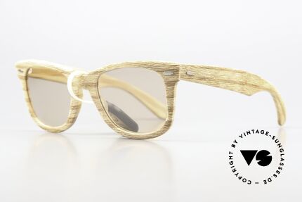 Ray Ban Wayfarer I Woodies USA B&L 80er Wood, B&L Changeable Gläser (verdunkeln automatisch), Passend für Herren und Damen Ray Ban Wayfarer I Woodies USA B&L 80er Wood, B&L Changeable Gläser (verdunkeln automatisch), Passend für Herren und Damen