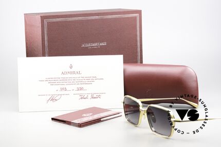 Jacques Marie Mage Admiral Eckige Sonnenbrille Luxus, Größe: large, Passend für Herren