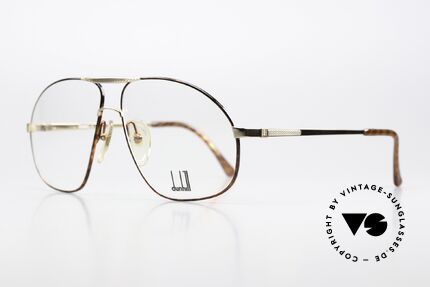 Dunhill 6098 Aviator Brille 90er Herren, vergoldeter Metallrahmen mit edlen Glaseinfassungen, Passend für Herren