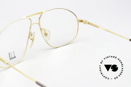 Dunhill 6098 Interessante Pilotenform 90s, Vollrand-Metallfassung kann beliebig verglast werden, Passend für Herren