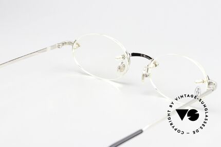 Cartier T-Eye Oval Randlose Platin Fassung, Glasgröße (gleitsichtfähig) ist ggf. veränderbar, Passend für Herren und Damen