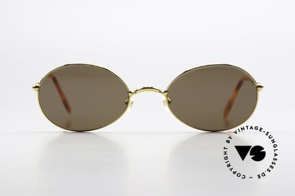 Cartier Saturne - L Luxus Sonnenbrille Oval 90s, Modell aus der feinen 'Thin Rim' Collection von Cartier, Passend für Herren und Damen