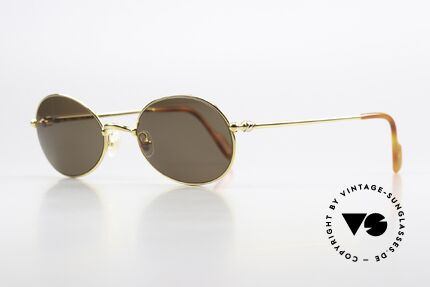 Cartier Saturne - L Luxus Sonnenbrille Oval 90s, Saturn = römische Gottheit & Planet d. Sonnensystems, Passend für Herren und Damen