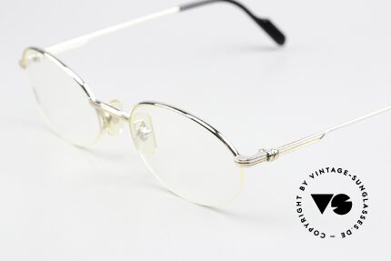 Cartier Manhattan - M Halbrand Nylor Brille 90er, kostbare Platinum-Ausführung; medium Größe 51, Passend für Herren und Damen Cartier Manhattan - M Halbrand Nylor Brille 90er, kostbare Platinum-Ausführung; medium Größe 51, Passend für Herren und Damen