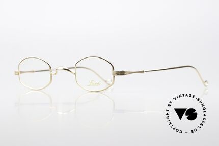 Lunor II 02 Kleine Brille Vergoldet GP, Brillendesign in Anlehnung an frühere Jahrhunderte, Passend für Herren und Damen