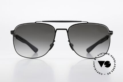 Mykita Mylon Elon Designersonnenbrille Eckig, Gr. 58-18, Col. 243 (pitch black-gray gradient), Passend für Herren