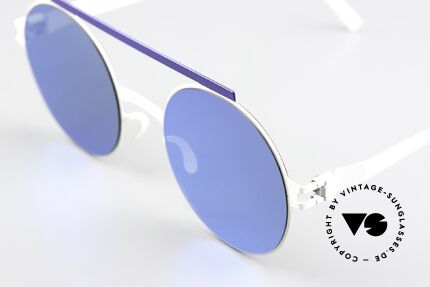 Mykita Verbal HIP POP ARTIST Sonnenbrille, Farbbezeichnung 326: White / Blue Reserve / Blue, Passend für Herren und Damen