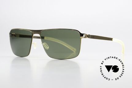Mykita Greyson Sonnengläser Polarisierend, col. "Glossy Gold" mit polarisierenden Sonnengläsern, Passend für Herren