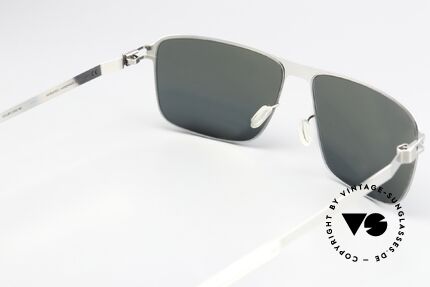 Mykita Greyson Klassische Sonnenbrille Silber, Sonnengläser (100% UV) können auch ersetzt werden, Passend für Herren