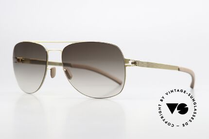 Mykita Jim Vintage Sonnenbrille von 2008, Mod. No.1 Sun JIM Goldline, brown-gradient, Gr. 55-17, Passend für Herren und Damen