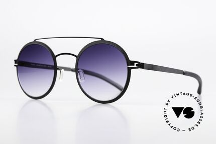 Mykita Lupita Violett Verlauf Sonnengläser, schwarze Front mit Sonnengläsern in Violett-Verlauf, Passend für Herren und Damen