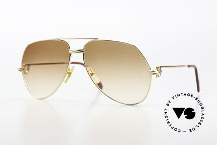 Cartier Vendome Solid Gold - L 18kt Echtgold Brille Solid Gold, Vendôme Sonnenbrille der Cartier "SOLID GOLD' Serie, Passend für Herren