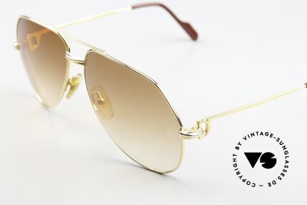 Cartier Vendome Solid Gold - L 18kt Echtgold Brille Solid Gold, Basis-Preis in 1980ern: 15.300 DM (Goldpreis abhängig), Passend für Herren