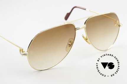 Cartier Vendome Solid Gold - L 18kt Echtgold Brille Solid Gold, kostbares ORIGINAL, LARGE 62-14, 130 mit orig. Gläsern, Passend für Herren