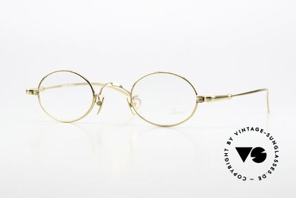 Lunor V 101 Kleine Ovale Brille Vergoldet, LUNOR Brillen-Modell V 101 in Größe 40/23, 140, Passend für Herren und Damen