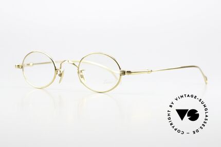 Lunor V 101 Kleine Ovale Brille Vergoldet, Original der 1990er/2000er in altbekannter Qualität, Passend für Herren und Damen