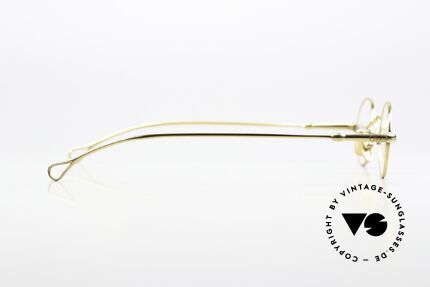Lunor V 101 Kleine Ovale Brille Vergoldet, die Metallfassung ist für große Sehstärken geeignet, Passend für Herren und Damen