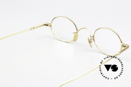 Lunor V 101 Kleine Ovale Brille Vergoldet, Größe: small, Passend für Herren und Damen