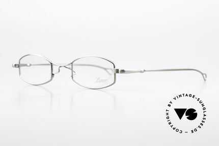 Lunor X-Bridge Oval Square Edle Brille in Antik Silber, Modell: X-Bridge Oval Eckig AS: unisex Lesebrille!, Passend für Herren und Damen