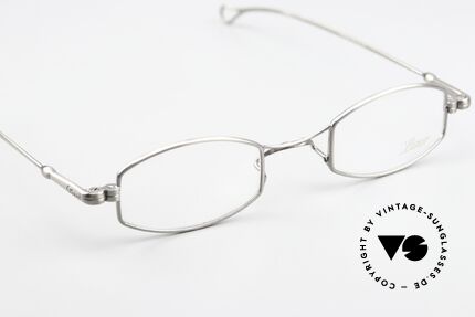 Lunor X-Bridge Oval Square Edle Brille in Antik Silber, aufwändige Galvanik in antik-silber; sehr besonders, Passend für Herren und Damen