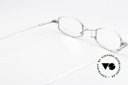 Lunor X-Bridge Oval Square Edle Brille in Antik Silber, Größe: small, Passend für Herren und Damen