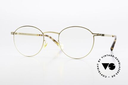 Mykita Tona Pantobrille Glossy Gold Small, Panto Mykita Brille, mod. TONA, Gr. 46-22, col. 013, Passend für Herren und Damen