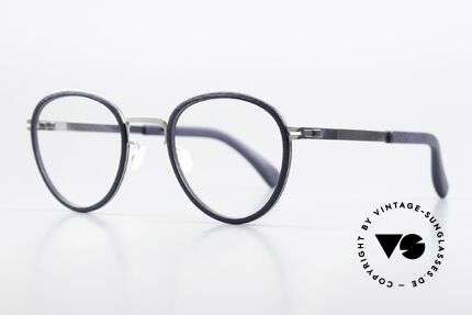 Mykita Mylon Palm Navy Blue / Shiny Silver Frame, 'made in Germany' Designer-Brille für Kenner, Passend für Herren und Damen