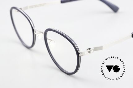 Mykita Mylon Palm Navy Blue / Shiny Silver Frame, Brillenliebhaber wissen um das Mylon Konzept, Passend für Herren und Damen